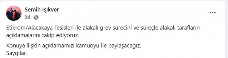 Işıkver'den, Eti Krom A.Ş açıklaması